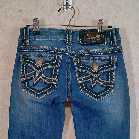Miss Me Irene Boot Jeans Signature M Pockets Black Label Sz26/32 NWOT - Picture 1 of 10